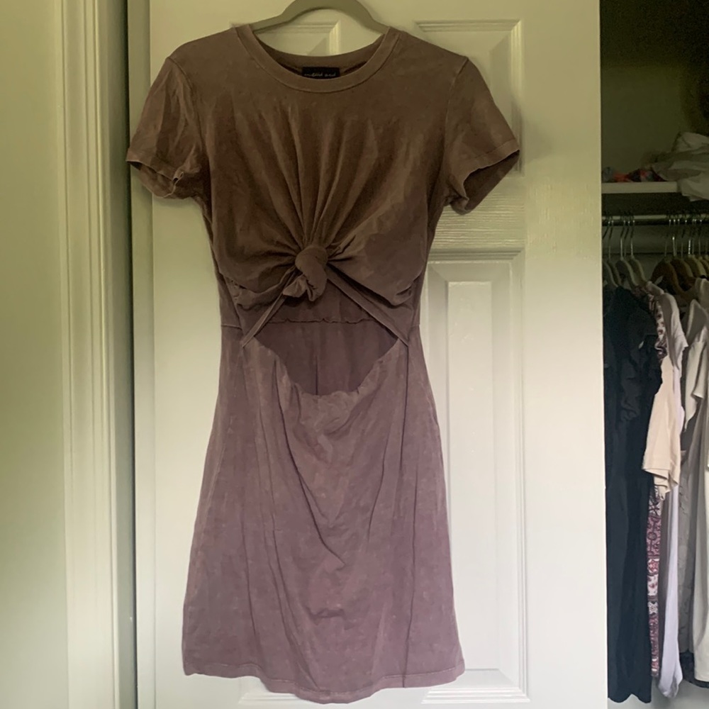 Purple tie-top dress